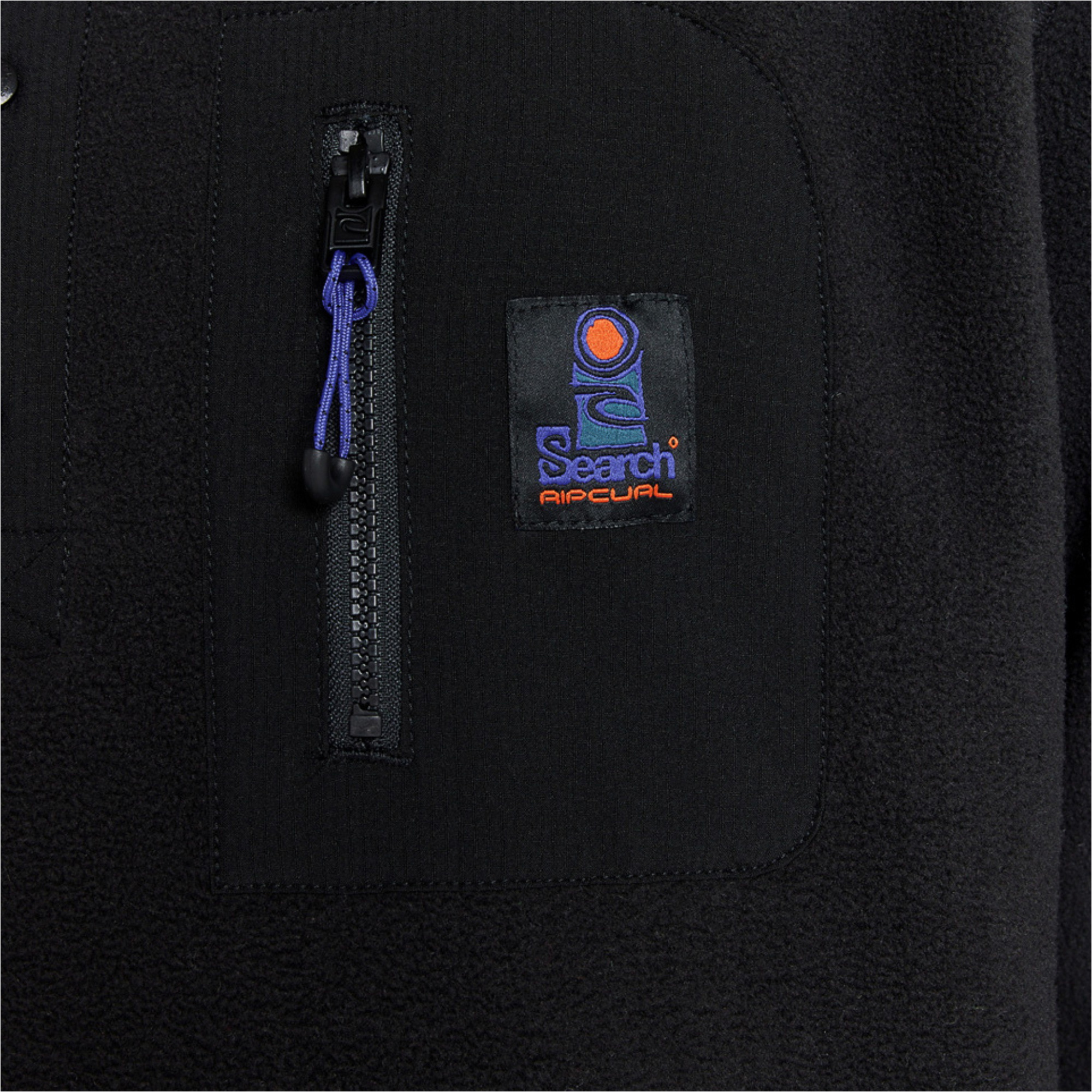 2025 Rip Curl Männer Suche Polar Fleece Crew 05QMFL - Black